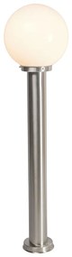 Moderne buitenlamp paal staal RVS 100 cm - Sfera