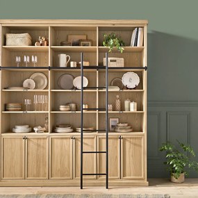 Boekenkast in grenen met ladder, Dario