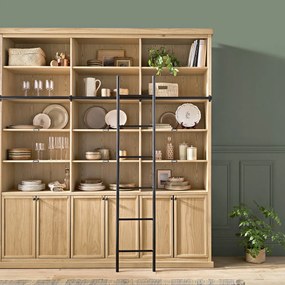 Boekenkast in grenen met ladder, Dario
