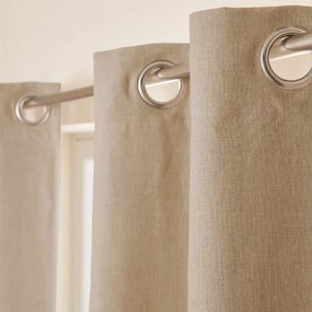 Verduisteringsgordijn van gewassen linnen, oogjes, Private