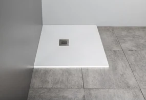 Gelco Mitia rechthoekige douchebak stone-look 140x100cm wit