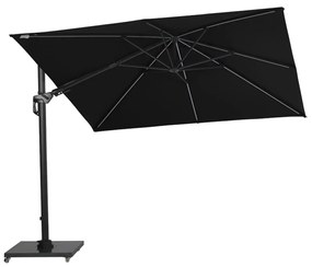 Garden Impressions Hawaii Lumen LED zweefparasol 300x300 -donker grijs - zwart