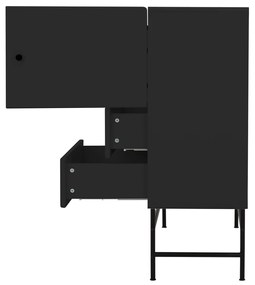 Tenzo Cocktail Moderne Wandkast Black - 106x40x107cm.