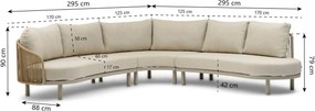 Loungeset tuin 6 personen Rope Zand/Beige  Coco Amici