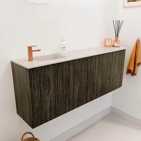 Mondiaz Joya DLux 110cm toiletmeubel ronding rechts shadow met wastafel faye links 1 kraangat meli