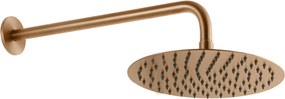Qisani Flow hoofddouche Ø25cm met douche-arm copper