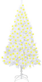 vidaXL Kunstkerstboom met LED's en dikke takken 210 cm wit