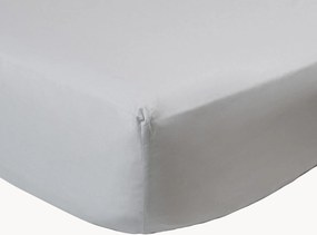 Boxspring hoeslaken Pearl Grey van perkalkatoen