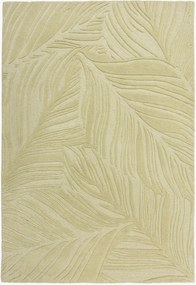 Handgetuft hoog-laag wollen vloerkleed Lino Leaf
