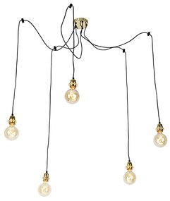 Eettafel / Eetkamer Moderne hanglamp goud dimbaar - Cava 5 Modern Minimalistisch rond Binnenverlichting Lamp