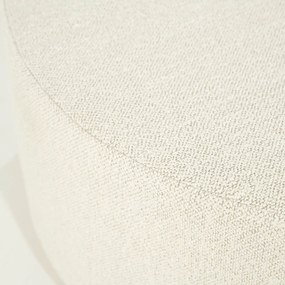 Eleonora Avah Ronde Hocker Beige Met Eiken Rand