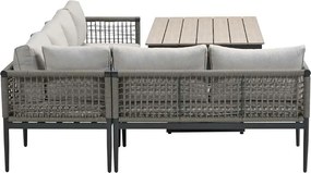 Garden Impressions Burela - Brugge lounge dining set 5-delig links - taupe