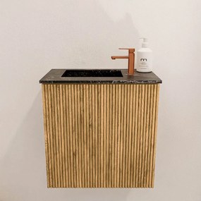 Mondiaz Joya DLux 40cm toiletmeubel oak met wastafel faye links 1 kraangat lava