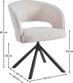 Eetkamerstoel Met Open Rugdetail Beige