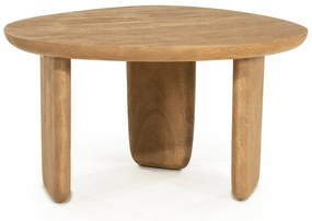 Hoge 3-poot Salontafel Eiken - 65 X 56cm.
