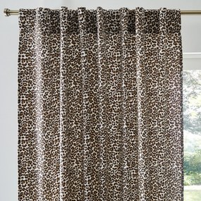 Katoenen gordijn met print en verborgen lussen, Aretha