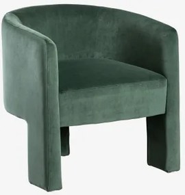 Set Van 2 Gestoffeerde Fauteuils Xastru Fluwelen Jungle Groen - Sklum