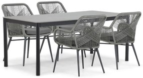 Tuinset 4 personen 180 cm Aluminium/wicker Grijs Lifestyle Garden Furniture Advance/Como