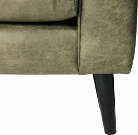 Hoekbank - Aster - links - stof lederlook Dalton groen 14