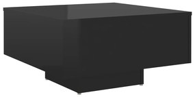 vidaXL Salontafel 60x60x31,5 cm spaanplaat hoogglans zwart