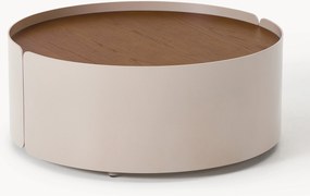 Ronde houten salontafel Loran met lades