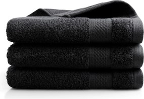 Handdoek Hotel Collectie– 3 stuks – 50×100 – zwart