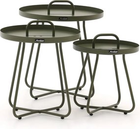 Bijzettafel tuin Manifesto  | Rond  | Tuintafel Aluminium | Ø50x50cm | 3-delig | Kees Smit Tuinmeubelen