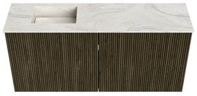 Mondiaz Joya DLux 90cm toiletmeubel shadow met wastafel faye links 1 kraangat ostra