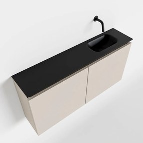 Mondiaz Ture 100cm toiletmeubel linen met wastafel urban rechts geen kraangat