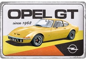 Metalen wandbord Opel GT - since 1968, (20 x 30 cm)