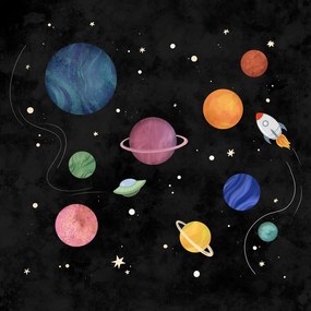 Ilustratie Space explorers, EMELIEmaria
