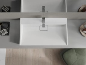 Mexen Ava opbouw wastafel van composiet 1/O 80 x 46 cm, wit - 23018001