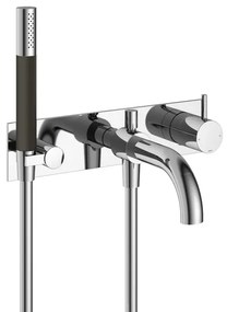 Hotbath Cobber afbouwdeel inbouw douche en badmengkraan automatische omstelinrichting met doucheslang en handdouche chroom CB026EXTCR