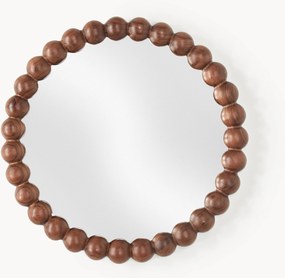 Ronde wandspiegel Ayu met acaciahouten lijst