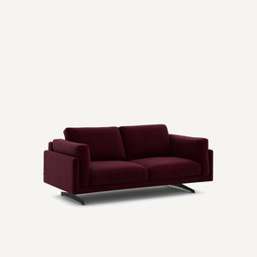 Bank in fluweel, 2-zit, César