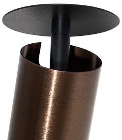 Set van 6 Moderne inbouwspots donker brons GU10 50mm - Chels Modern GU10 rond Binnenverlichting Lamp