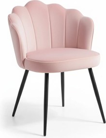 Blume Fluwelen Stoel Zwart Poten