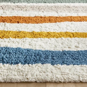 Gestreept vloerkleed, voor kinderen, in bio katoen, Strat