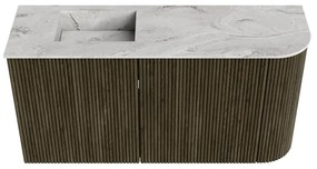 Mondiaz Joya DLux 80cm toiletmeubel ronding rechts shadow met wastafel faye links 1 kraangat glace