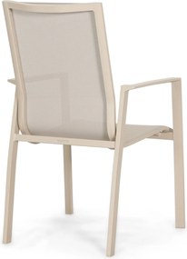 Tuinset 4 personen 125 cm Aluminium Zand/Beige Lifestyle Garden Furniture Ultimate/Ancona