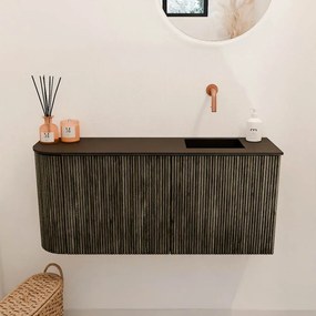 Mondiaz Joya 90cm toiletmeubel ronding links shadow met wastafel faye rechts zonder kraangat urban