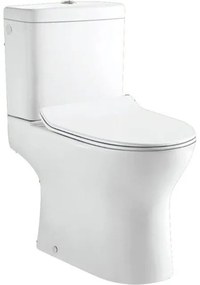 Nemo Go Gustav PACK staand toilet H uitgang 18 cm reservoir met Geberit spoelmechanisme porselein wit met dunne softclose en takeoff zitting MFZ - 13 D