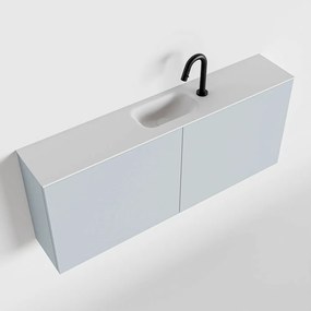 Zaro Polly toiletmeubel 120cm clay met witte wastafel met kraangat