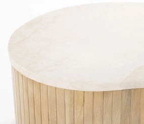 Eleonora Kira Grote Salontafel Organisch Marmer - 129 X 84cm.