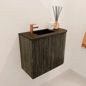 Mondiaz Joya 50cm toiletmeubel ronding rechts shadow met wastafel faye links 1 kraangat urban
