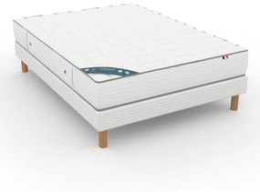 Ensemble matras met veren, half-stevig + bedbodem