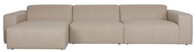 Zuiver Milka Cappuccino Design Bank Met Chaise Longue Links Cappuccino