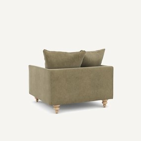 Linnen fluwelen fauteuil, LAZARE