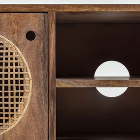 Kave Home Geraldine Bruin Tv-meubel Mangohout - 120x40x55cm.