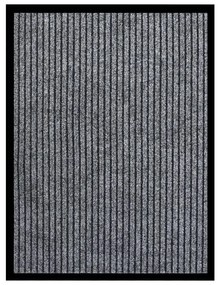 vidaXL Deurmat 60x80 cm gestreept grijs